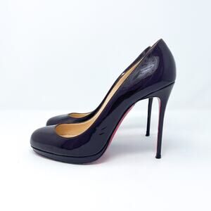 Christian Louboutin Filo 120 Patent Leather Round Toe Pumps Heels EU 40
